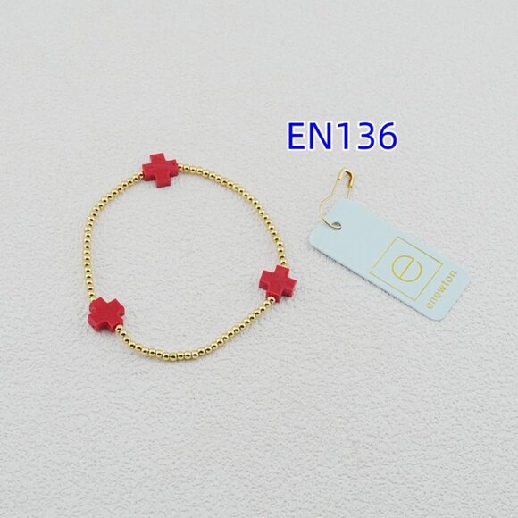 Enewton Gold Bead Cross Bracelet